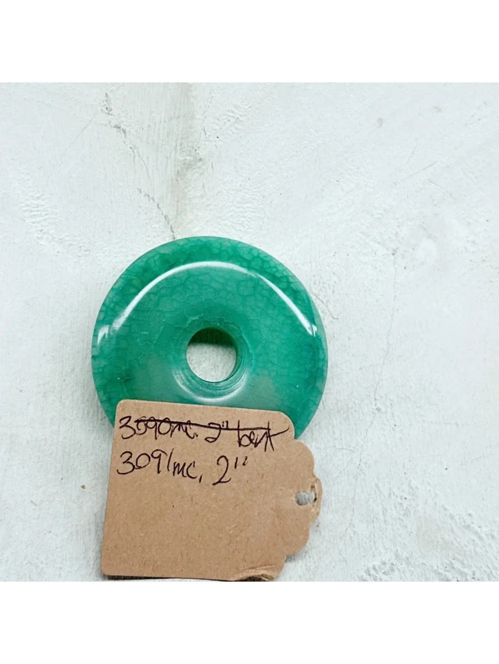 3091gc. Green Stone Pendant